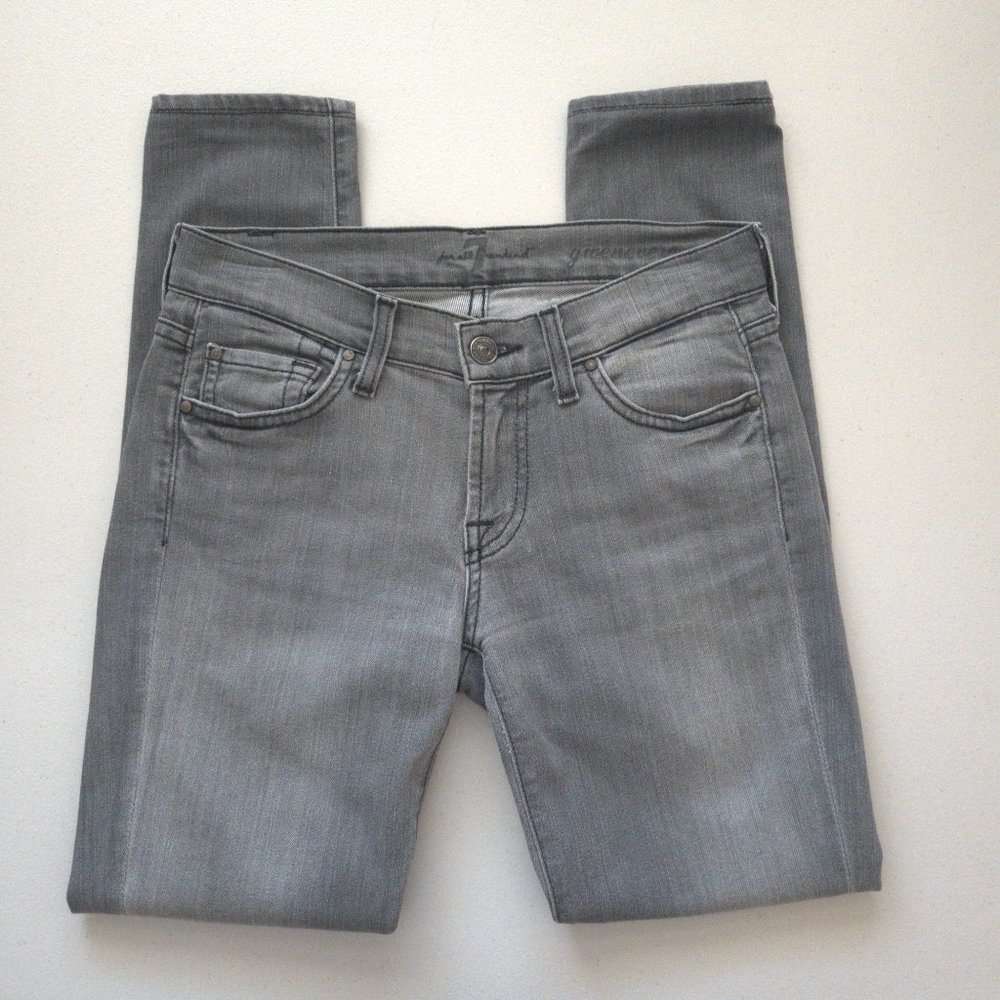 7 For All Mankind Grey low rise jeans size 24